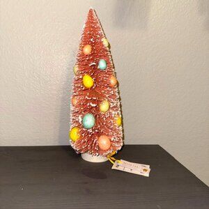 NWT Bella Lux Spring Collection Pink Easter Egg Medium Bottle Brush Tree